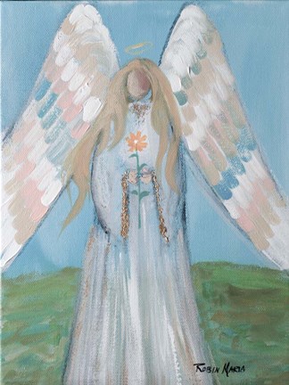 Framed Angel in Spring Print