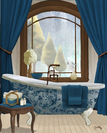 Framed Blue View II Print