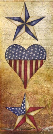Framed America Stars II Print