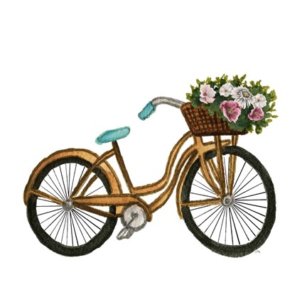 Framed Garden Bike Print