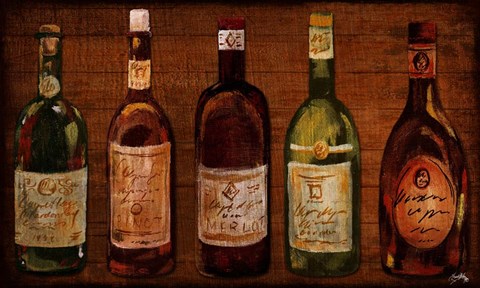 Framed Wine Row Print
