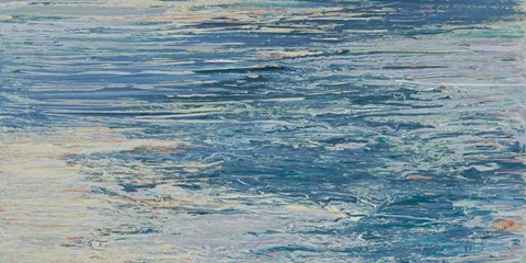 Framed Blue Lake Abstract Print