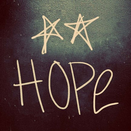 Framed Triple Love and Hope II Print