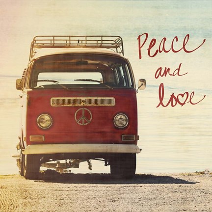 Framed Peace and Love Print