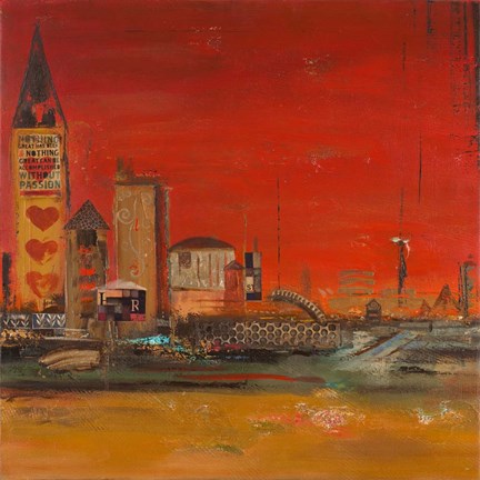 Framed Crazy City II Print