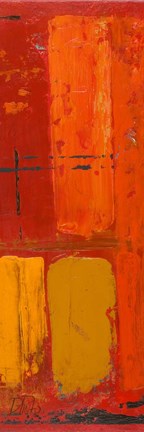 Framed Abstraction on Red II Print