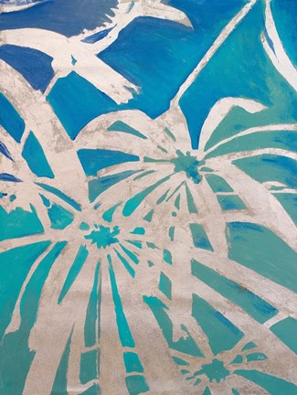 Framed Silver Palms I Print