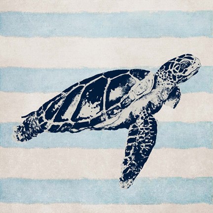 Framed Surf Side Striped III Print