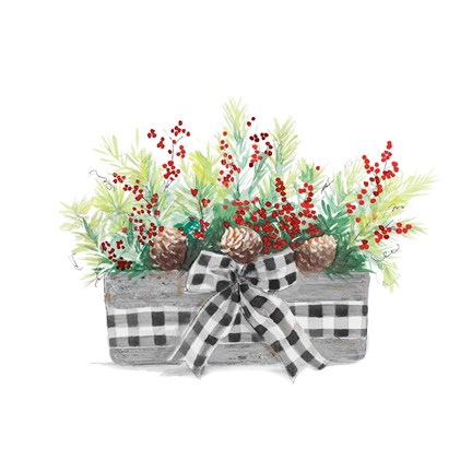 Framed Holiday Flowers II Print