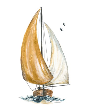 Framed Gold Sail I Print