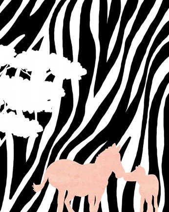 Framed Modern Zebra&#39;s Print