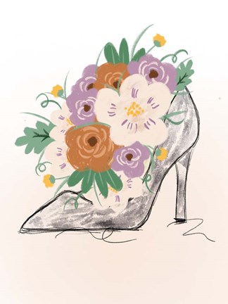 Framed Floral Bloom Heel Print