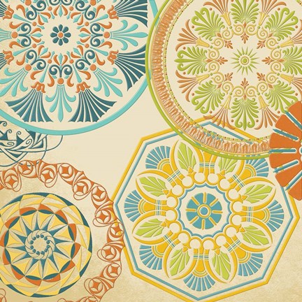 Framed Spirographics Square II Print