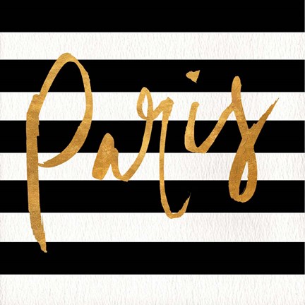 Framed Gold Paris Collection I Print