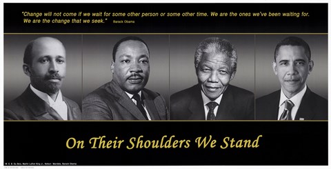 Framed On Their Shoulders We Stand Print