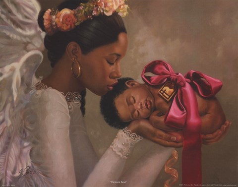 Framed Heaven Sent (girl) Print