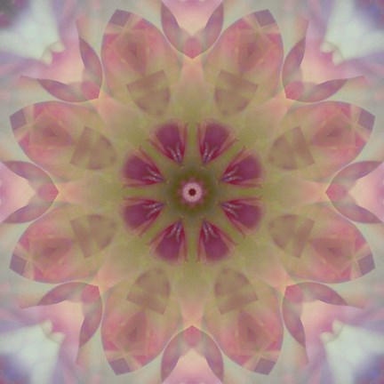 Framed Colorful Kaleidoscope 8 Print