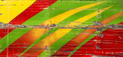 Framed Old Scratched Bus C Print