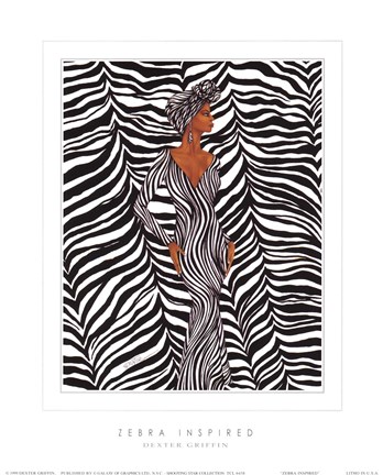Framed Zebra Inspired Print