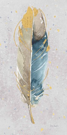 Framed Indigold XXI on Gray Panel Print