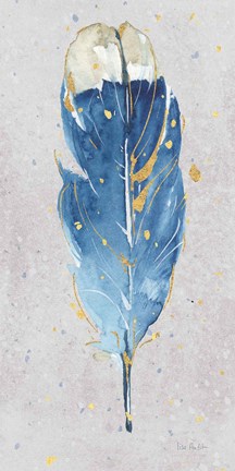 Framed Indigold XVIII on Gray Panel Print