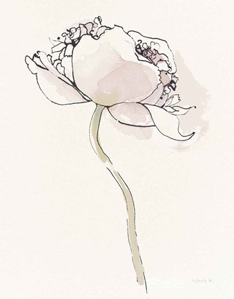 Framed Single Somniferums I Neutral Crop Print