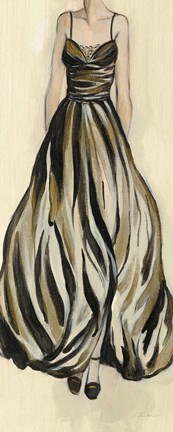 Framed Evening Gown III Crop Print