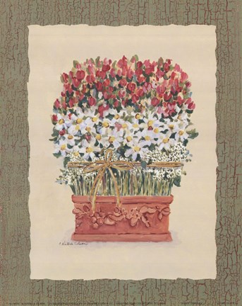 Framed Daisy Topiary Print