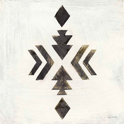 Framed Directional I Black Print