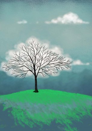 Framed Tree of Clouds Print