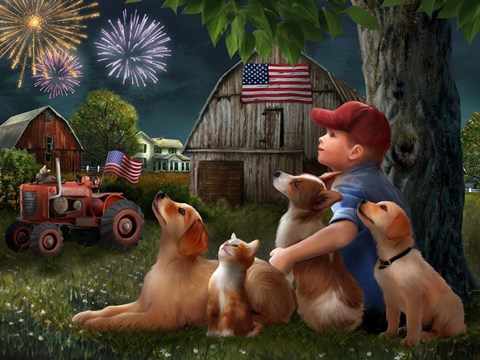 Framed America the Beautiful Print