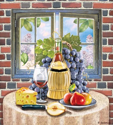 Framed Chianti in Lilac Season Print