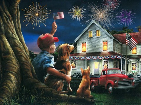 Framed God Bless the USA Print