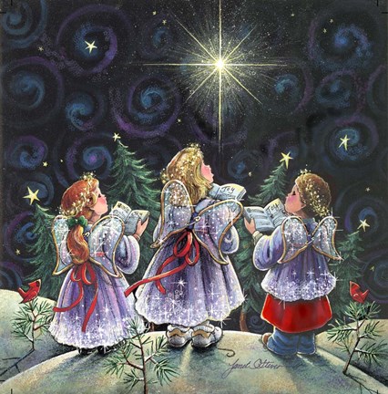 Framed Angel Choir Print