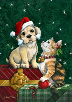 Framed Christmas Buddies Print