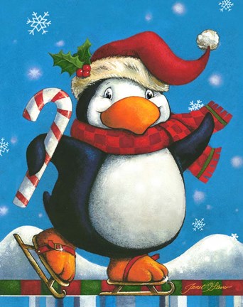 Framed Penguin's Greeting Print