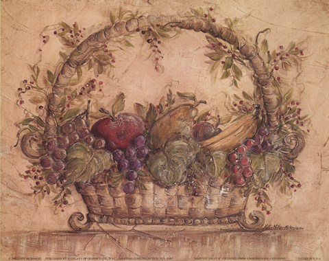 Framed Harvest Fruit II Print