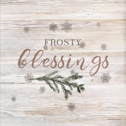 Framed Frosty Blessings II Print