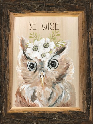 Framed Be Wise Owl Print