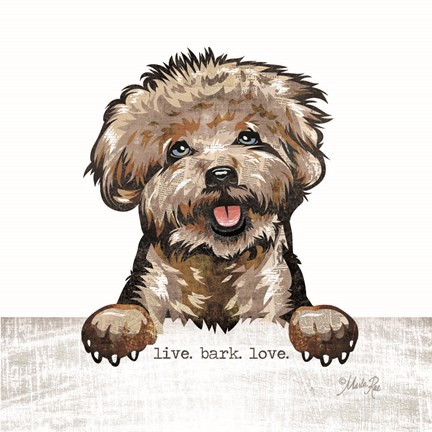 Framed Live. Bark. Love. Print