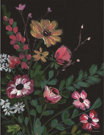 Framed Dark and Moody Florals 2 Print