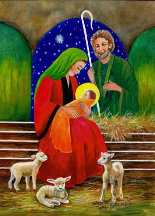 Framed Away in a Manger Print