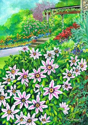 Framed Climbing Clematis Print