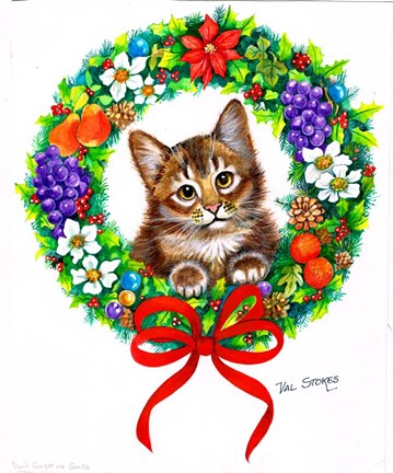 Framed Don't Forget Me Santa Print