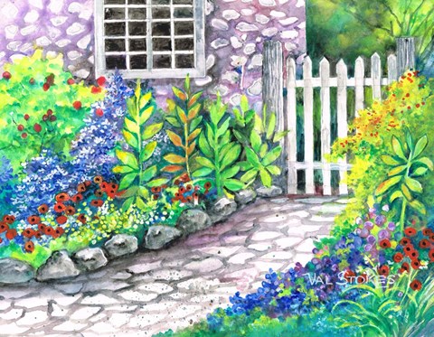 Framed Garden Gate Print