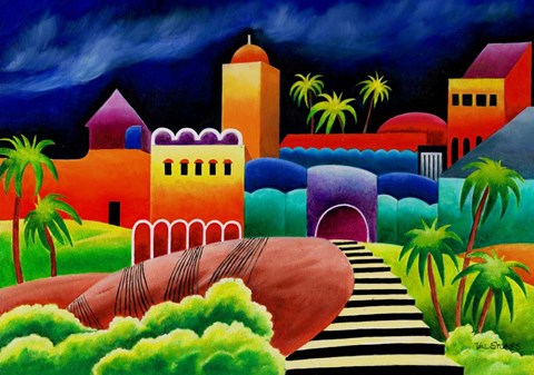 Framed Mediterranean 1 Print