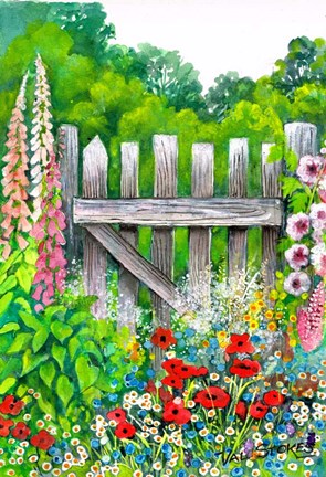 Framed Garden Gate Print