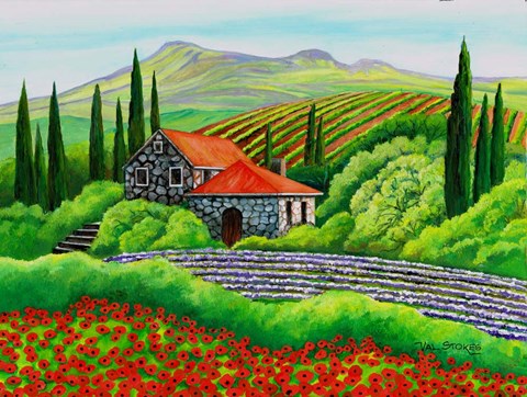 Framed Tuscany Poppies Print