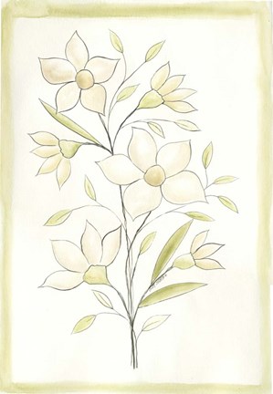 Framed Flowers I Print