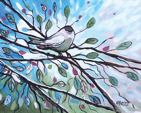 Framed Glimmering Songbird Print